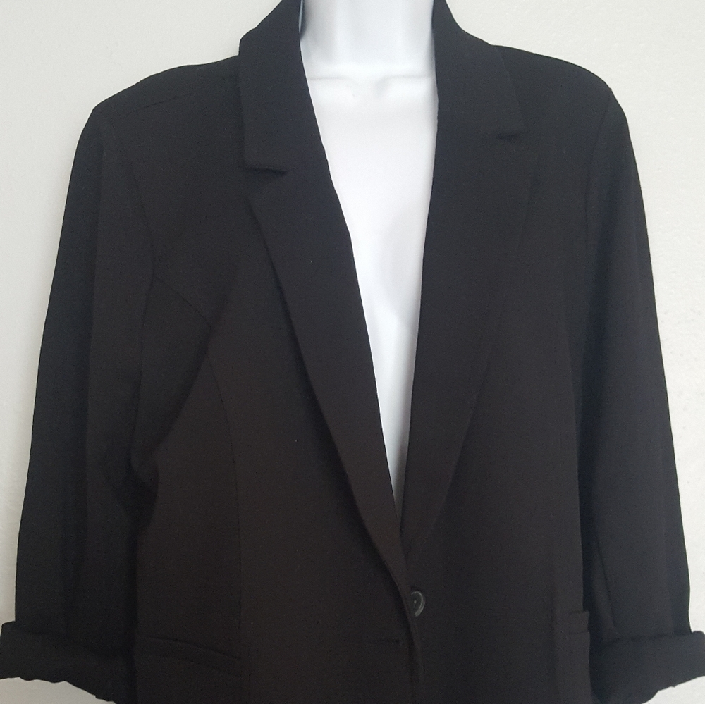 Torrid Black Tailored Ponte Blazer 2X